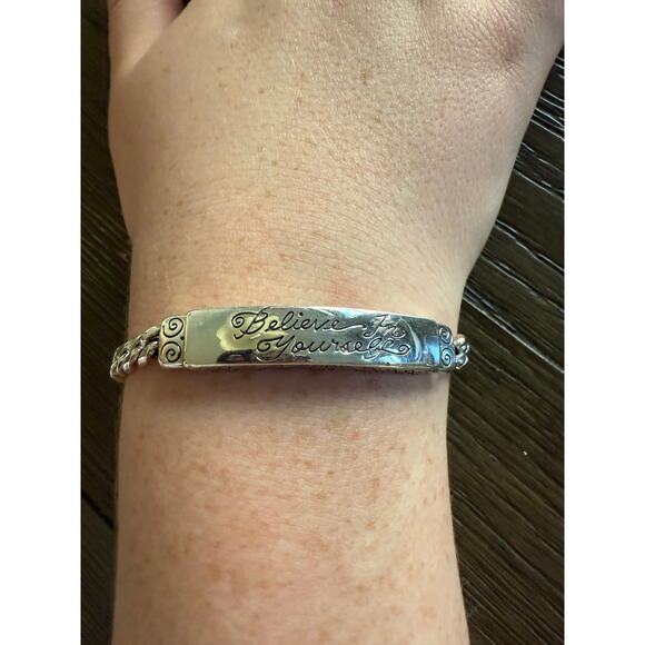 Brighton “Believe in Yourself” ID style bracelet in silver - Picture 1 of 5